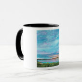 Good Morning Landscape Art Seashore Beach Sunrise Tasse (Vorderseite Links)