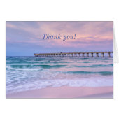 Good Morning Navarre Beach Pier Danke Karte (Vorderseite (Horizontal))