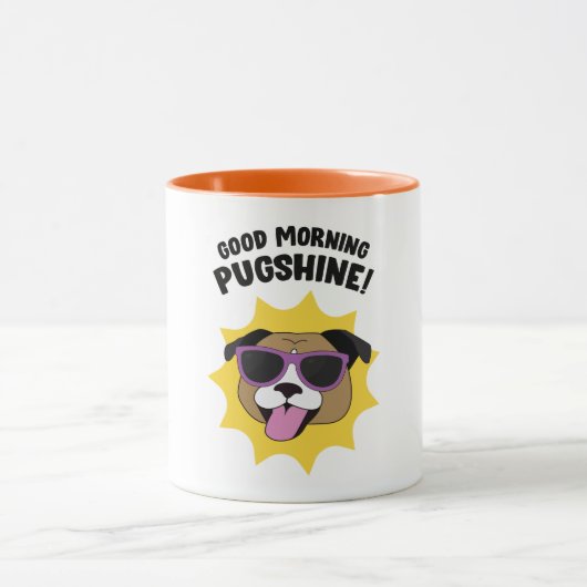 Good Morning Pugshine Tasse (Zentrum)