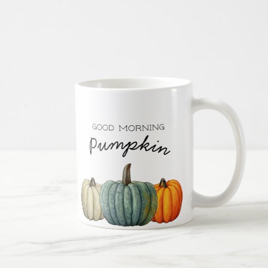 Good Morning Pumpkin Personalisiert Fall Pumpkins Kaffeetasse (Rechts)