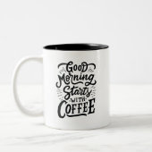 Good Morning Starts with Coffee, Zweifarbige Tasse (Links)