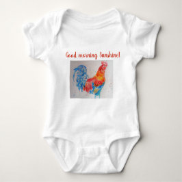 Good Morning Sunshine Baby Bodysuit Roter Hahn Baby Strampler