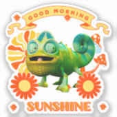 Good Morning Sunshine Funny Chameleon Aufkleber (Vorderseite)