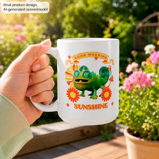 Good Morning Sunshine Funny Chameleon Kaffeetasse