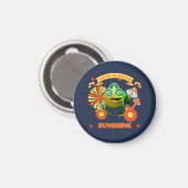 Good Morning Sunshine Funny Chameleon Magnet (Vorderseite/Rückseite)