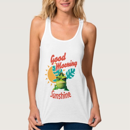 Good Morning Sunshine Funny Chameleon Tank Top (Vorderseite)