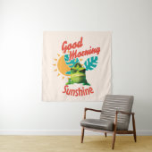Good Morning Sunshine Funny Chameleon Wandteppich (Beispiel)