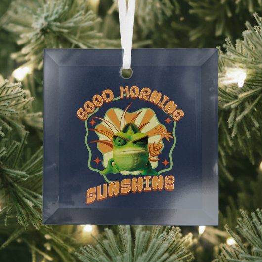 Good Morning Sunshine Funny Grumpy Chameleon Ornament Aus Glas (Insitu)