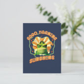 Good Morning Sunshine Funny Grumpy Chameleon Postkarte (Stehend Vorderseite)