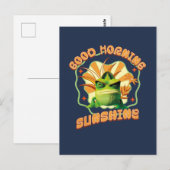 Good Morning Sunshine Funny Grumpy Chameleon Postkarte (Vorne/Hinten)
