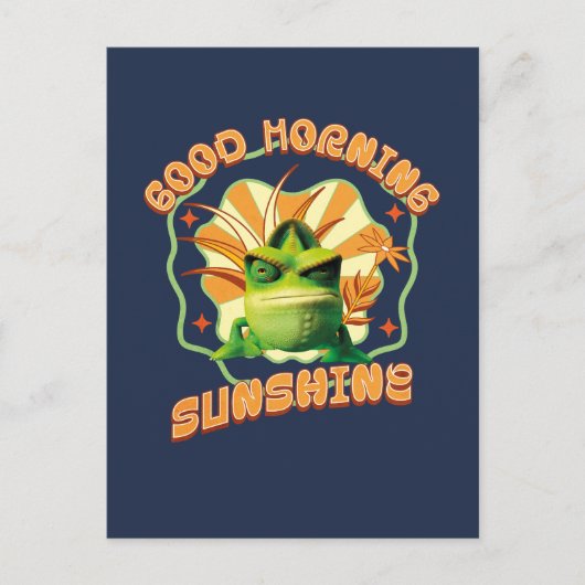 Good Morning Sunshine Funny Grumpy Chameleon Postkarte (Vorderseite)