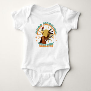 Good Morning Sunshine Funny Rooster Baby Strampler