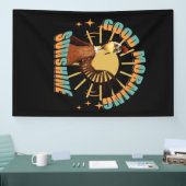 Good Morning Sunshine Funny Rooster Banner (Messe)