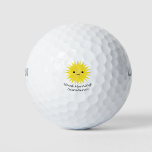 Good Morning Sunshine Kawaii Sun Golfball