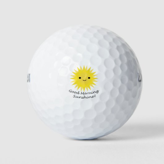 Good Morning Sunshine Kawaii Sun Golfball (Vorderseite)