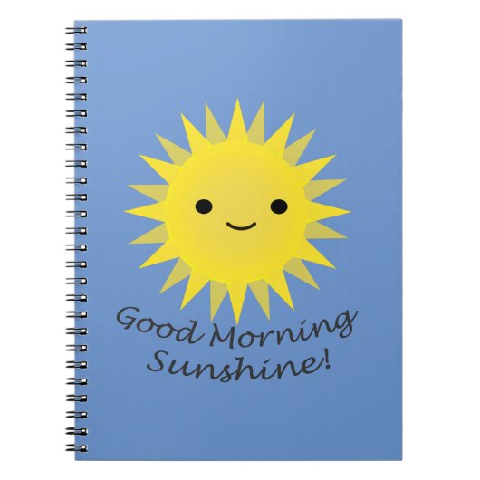 Good Morning Sunshine Kawaii Sun Notizblock (Vorderseite)