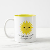 Good Morning Sunshine Kawaii Sun Zweifarbige Tasse (Links)