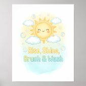 Good Morning Sunshine Kids Bathroom Wall Art Poster (Vorne)