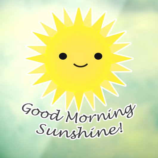 Good Morning Sunshine Niedlich Kawaii Sun Fensteraufkleber (Blatt 3)