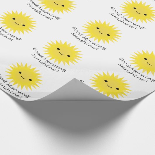 Good Morning Sunshine Niedlich Kawaii Sun Geschenkpapier (Ecke)