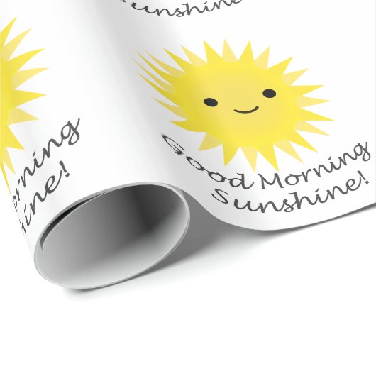 Good Morning Sunshine Niedlich Kawaii Sun Geschenkpapier (Rolleneckpunkt)