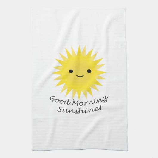 Good Morning Sunshine Niedlich Kawaii Sun Geschirrtuch (Vertikal)
