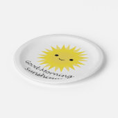 Good Morning Sunshine Niedlich Kawaii Sun Pappteller (Schrägansicht)