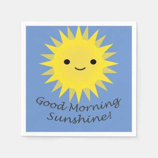 Good Morning Sunshine Niedlich Kawaii Sun Serviette (Vorderseite)