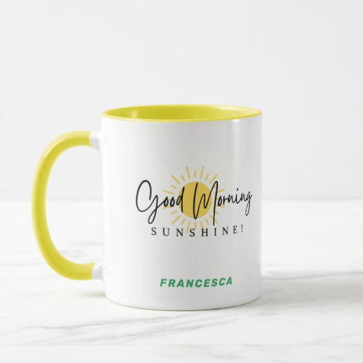 Good Morning Sunshine personalisierte Mug Tasse (Links)
