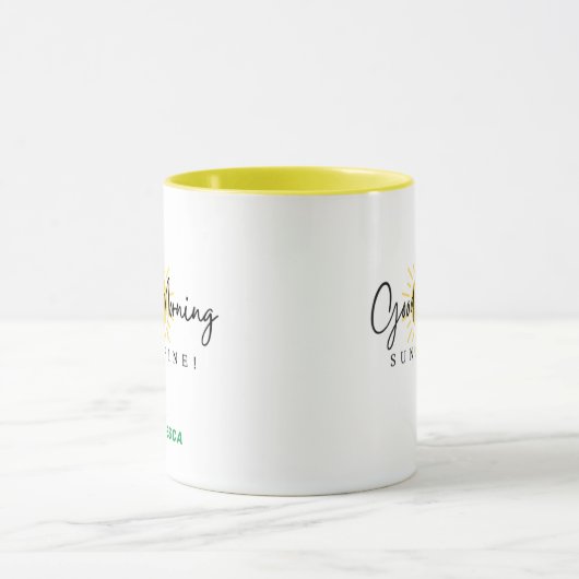 Good Morning Sunshine personalisierte Mug Tasse (Zentrum)