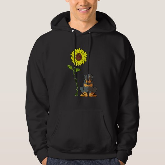 Good Morning Sunshine Rottweiler Dog Hoodie (Vorderseite)