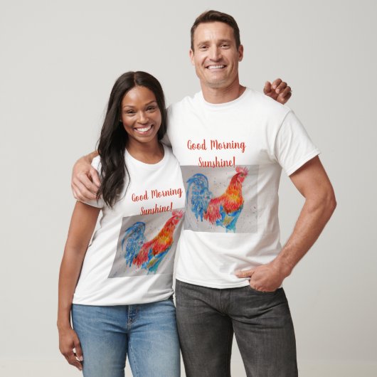 Good Morning Sunshine T Shirt Roter Hahn (Unisex)