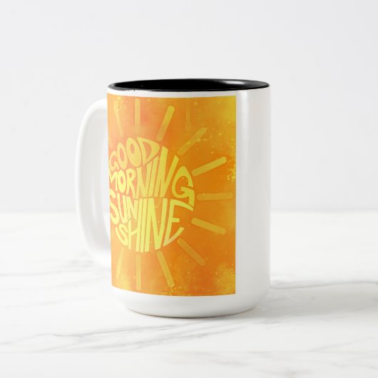 Good Morning, Sunshine! Two-Tone Coffee Mug Zweifarbige Tasse (Vorderseite Links)