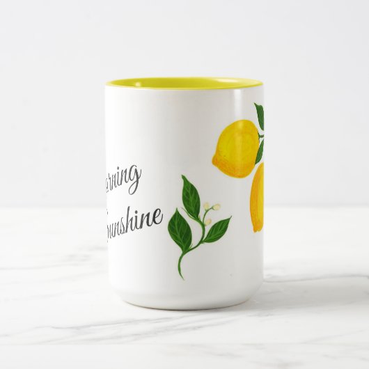 Good Morning Sunshine und Lemons Tasse (Mittel)