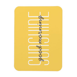 Good Morning Sunshine Yellow Typografy Sun Zitat Magnet