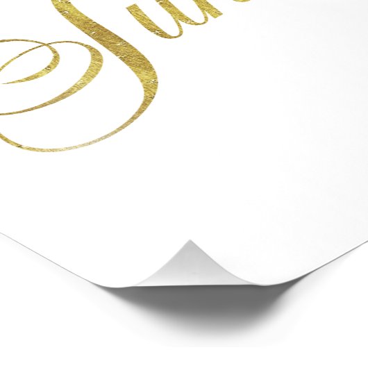 Good Morning Sunshine Zitat Imitate Gold Foil Zita Fotodruck (Ecke)