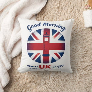 Good Morning UK - Union Jack & London Phone Box Kissen