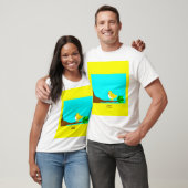 Good Morning Yellow Bird Men White Basic T Shirt (Unisex)
