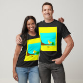 Good Morning Yellow Bird Men's Black Basic T Shirt (Unisex)