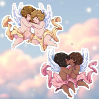 Good Night Baby Angels Sticker