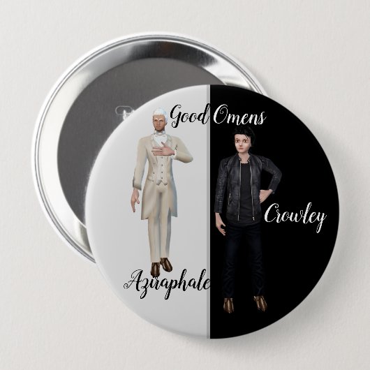 Good Omens Abzeichen Button (Vorne & Hinten)