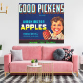 Good Pickens Apple Label - Cashmere, WA Leinwanddruck (Insitu (Wohnzimmer))