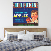 Good Pickens Apple Label - Cashmere, WA Leinwanddruck (Insitu (Schlafzimmer))