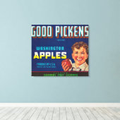 Good Pickens Apple Label - Cashmere, WA Leinwanddruck (Insitu (Holzboden))