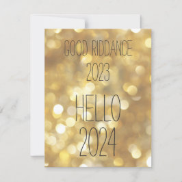 Good Riddance 2021, Hello 2022 Gold Glam New Year Feiertagskarte