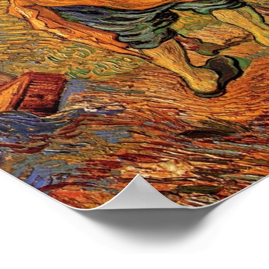 Good Samaritan (nach Delacroix), Vincent van Gogh Poster (Ecke)