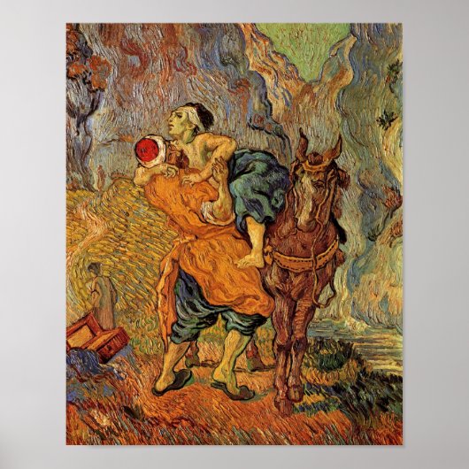 Good Samaritan (nach Delacroix), Vincent van Gogh Poster (Vorne)