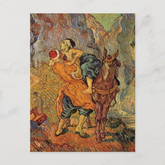 Good Samaritan (nach Delacroix), Vincent van Gogh Postkarte (Vorderseite)
