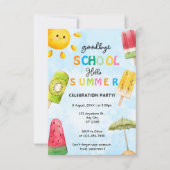 Good School Hallo Sommer Party Einladung (Vorderseite)