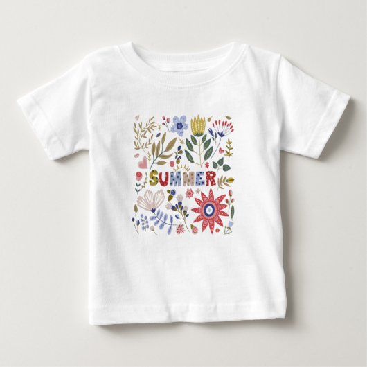 Good School, Hello Summer und Blume Baby T-shirt (Vorderseite)